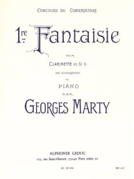 Georges Marty: Fantaisie No.1 (noty na klarinet, klavír)