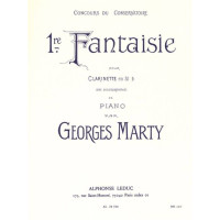 Georges Marty: Fantaisie No.1 (noty na klarinet, klavír)