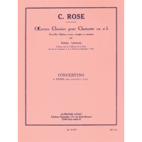 Cyrille Rose: Concertino Op 26 de Weber (noty na klarinet, klavír)