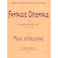 Max D'Ollone: Fantaisie orientale (noty na klarinet, klavír)