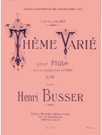 Henri Büsser: Theme Varie Opus 68 (noty na příčnou flétnu, klavír)