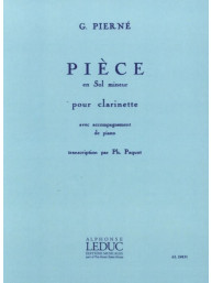 Gabriel Pierné: Piece in G minor (noty na klarinet, klavír)