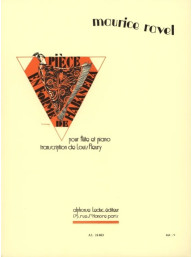 Maurice Ravel: Piéce En Forme De Habanera (noty na příčnou flétnu, klavír)