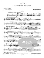 Maurice Ravel: Piéce En Forme De Habanera (noty na příčnou flétnu, klavír)