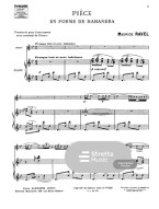 Maurice Ravel: Piece En Forme De Habanera (noty na housle, klavír)