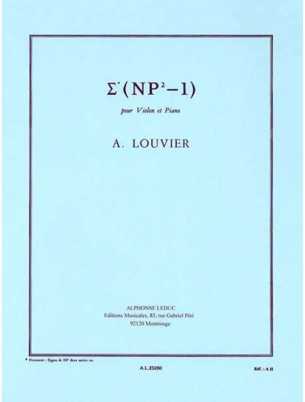 Alan Louvier: Sigma (noty na housle, klavír)