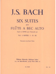 Johann Sebastian Bach: 6 Suites Vol.1 No.1-3 (noty na altovou zobcovou flétnu, klavír)