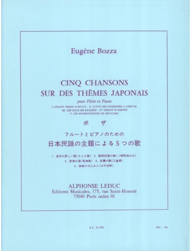 Eugéne Bozza: Cinq Chansons Sur Des Thémes Japonais (noty na příčnou flétnu, klavír)