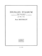 René Berthelot: Feuilles D'Album (noty na příčnou flétnu, klavír)