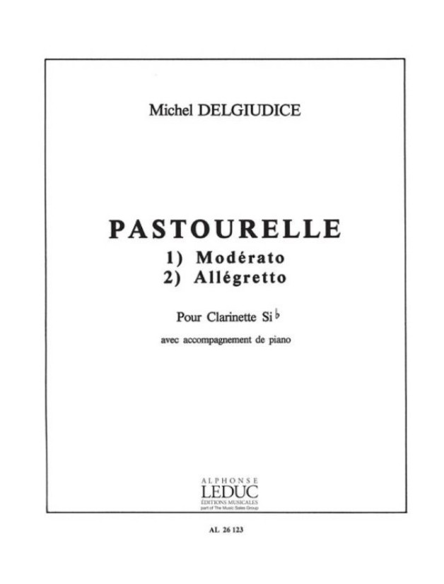 Michel Del Giudice: Pastourelle (noty na klarinet, klavír)