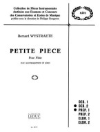 Bernard Wystraete: Petite Piece (noty na příčnou flétnu, klavír)