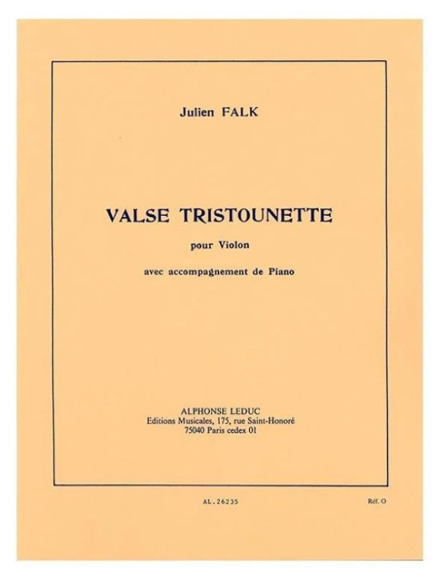 Julien Falk: Valse Tristounette (noty na housle, klavír)