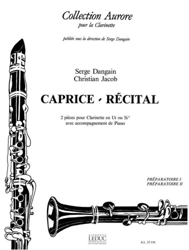 Serge Dangain & Christian Jacob: Caprice & Recital (noty na klarinet, klavír)