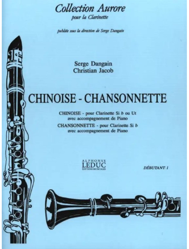 Serge Dangain & Christian Jacob: Chinoise-Chansonnette (noty na klarinet, klavír)