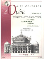 Airs Celebres D'Opera -Vol2 (noty na příčnou flétnu, klavír)(+audio)