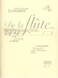 Guy-Claude Luypaerts: De la Flute Vol.4 (noty na příčnou flétnu, klavír)(+audio)