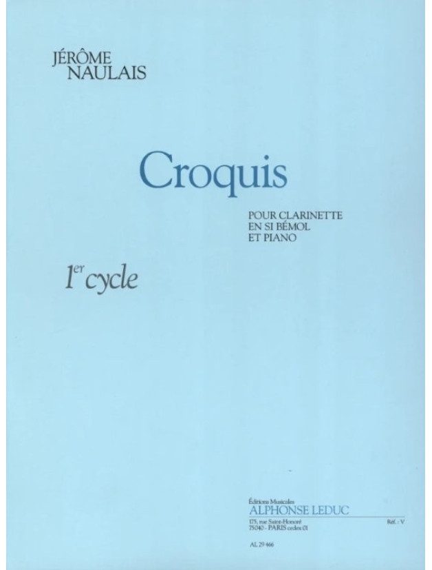 Jérôme Naulais: Croquis 1 (noty na klarinet, klavír)