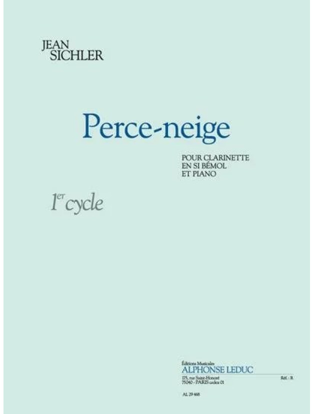 Jean Sichler: Perce-Neige 1 (noty na klarinet, klavír)