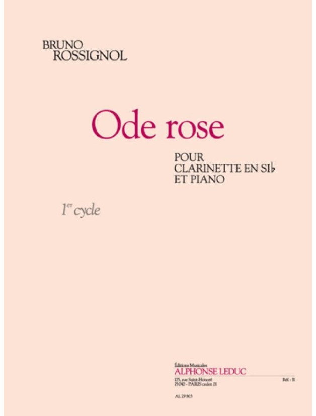 Bruno Rossignol: Ode Rose (noty na klarinet, klavír)