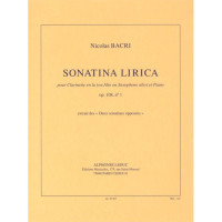 Nicolas Bacri: Sonatina Lirica Op. 108 No. 1 (noty na klarinet, klavír)