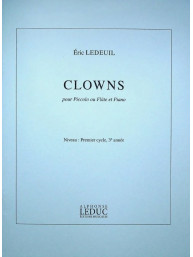 Éric Ledeuil: Clowns (noty na příčnou flétnu, klavír)