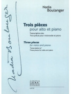 Nadia Boulanger: 3 Pieces (noty na violu, klavír)
