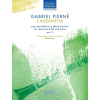 Gabriel Pierné: Canzonetta Opus 19 (noty na klarinet, klavír)