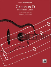 Johann Pachelbel: Canon in D (noty, tabulatury pro kytaru)