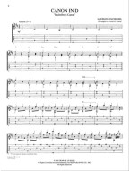 Johann Pachelbel: Canon in D (noty, tabulatury pro kytaru)