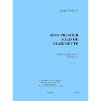 Jacques Barat: Mon Premier Solo De Clarinette (noty na klarinet, klavír)