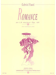 Gabriel Fauré: Romance en La majeur (noty na violoncello, klavír)