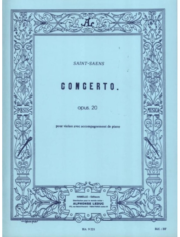 Camille Saint-Saëns: Concert No. 1 Op. 20 (noty na housle, klavír)