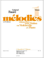 Gabriel Fauré: Mélodies Vol.1 (noty housle či violoncello, klavír)