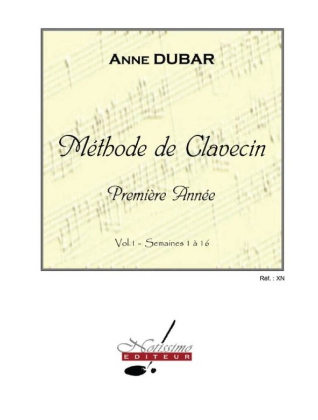 Anne Dubar: Methode de Clavecin, Premiere Annee 1 (noty na cembalo)