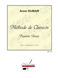 Anne Dubar: Methode de Clavecin, Premiere Annee 2 (noty na cembalo)