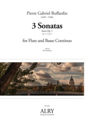 Pierre Gabriel Buffardin: 3 Sonatas from Op. 1 Nos. 3, 4 and 5 (noty na příčnou flétnu, klavír)