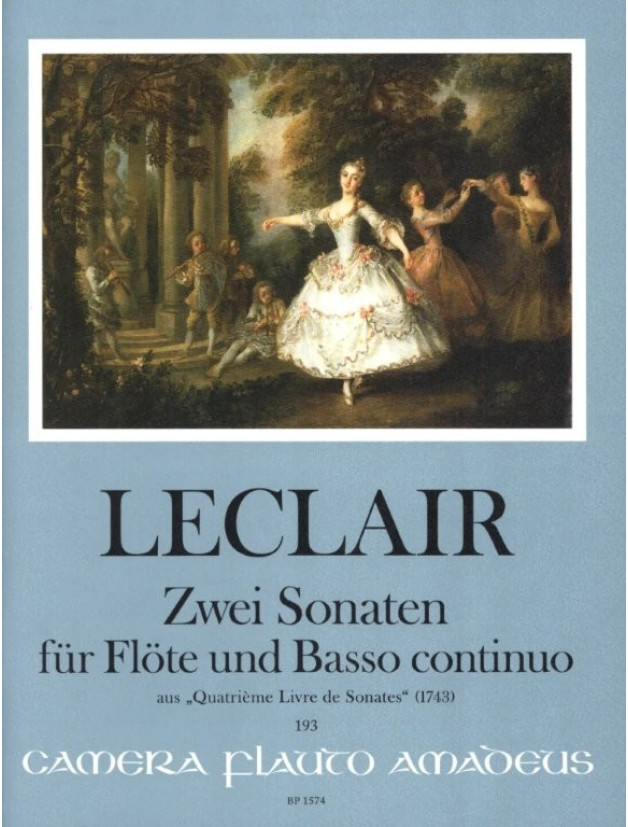 Jean-Marie Leclair: 2 Sonaten aus Quatrieme Livre De Sonates (noty na příčnou flétnu, klavír)