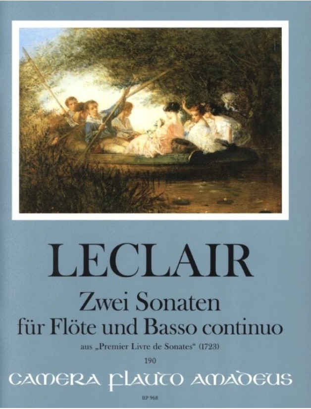 Jean-Marie Leclair: 2 Sonaten aus Premier Livre De Sonates (noty na příčnou flétnu, basso continuo)