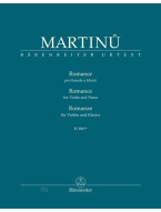 Bohuslav Martinů: Romance for Violin and Piano H 186bis (noty na housle, klavír)