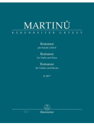 Bohuslav Martinů: Romance for Violin and Piano H 186bis (noty na housle, klavír)