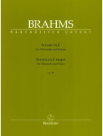 Johannes Brahms: Sonata in F major op. 99 (noty pro violoncello, klavír)
