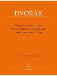 Antonín Dvořák: String Quartet No. 2 In B-flat B 17 (noty pro smyčcový kvartet, party)