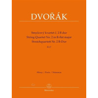 Antonín Dvořák: String Quartet No. 2 In B-flat B 17 (noty pro smyčcový kvartet, party)