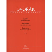 Antonín Dvořák: Cypresses For Tenor And Piano B 11 (noty na klavír, zpěv)