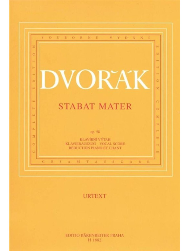 Antonín Dvořák: Stabat Mater op. 58 (noty na sborový zpěv)