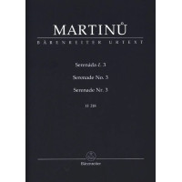 Bohuslav Martinů: Serenade no. 3 (noty, studijní partitura)