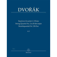 Antonín Dvořák: String Quartet No. 2 In B-Flat B17 (noty, studijní partitura)