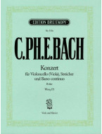 Carl Philipp Emanuel Bach: Konzert für Violoncello und Orchester B-Dur Wq 171 (noty na violu, klavír)
