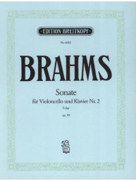 Johannes Brahms: Sonata No. 2 in F major Op. 99 (noty na violoncello, klavír)