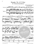 Johannes Brahms: Sonata No. 2 in F major Op. 99 (noty na violoncello, klavír)